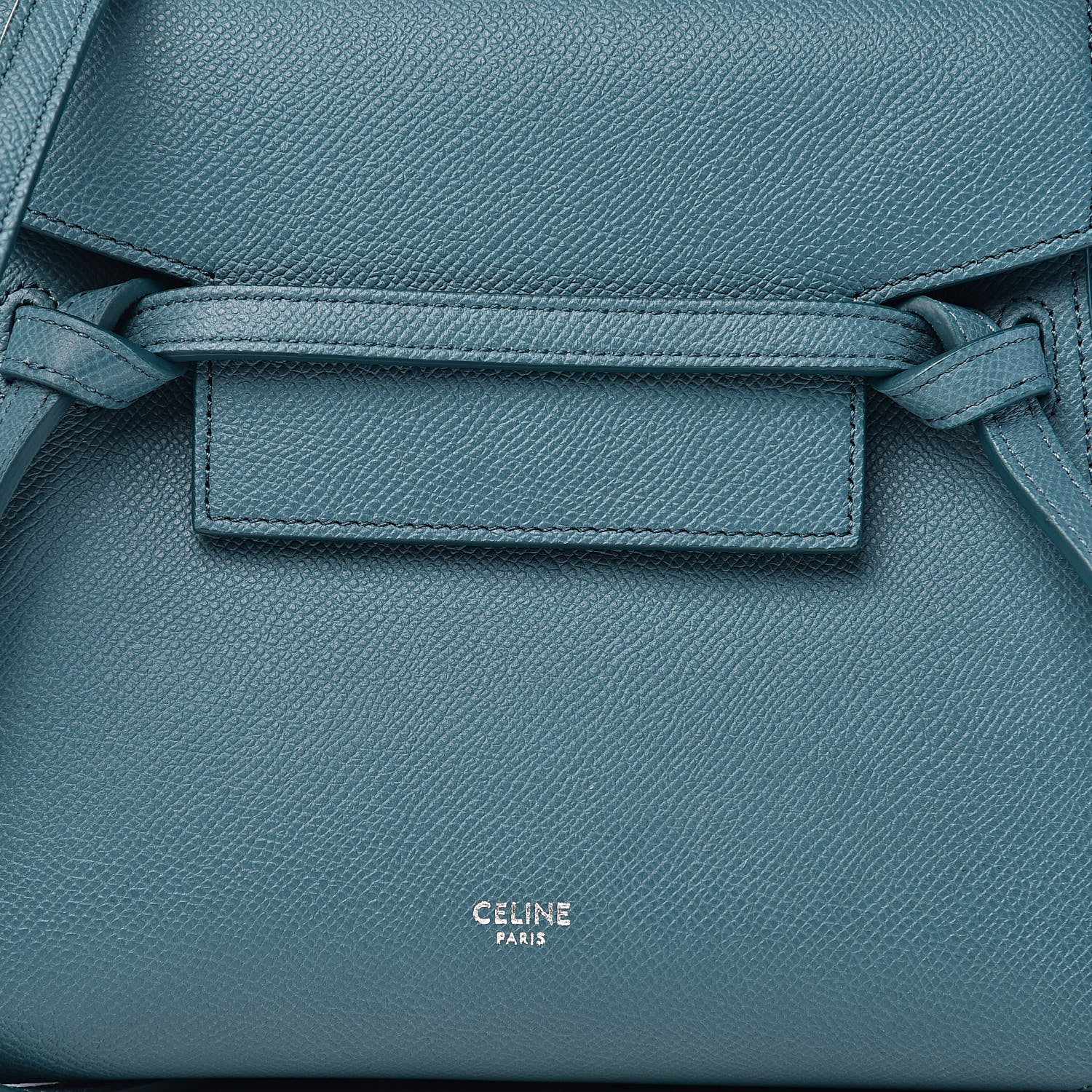 Celine Grained Calfskin Nano Belt Bag Slate Blue 9 of 9