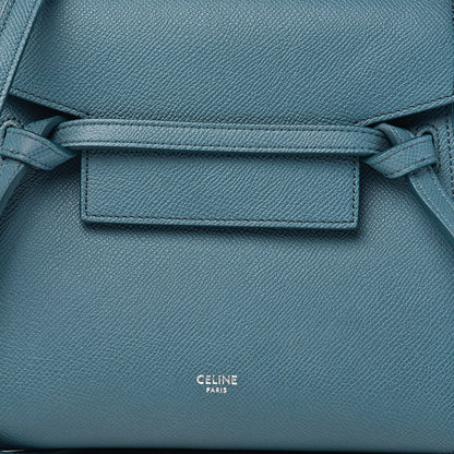 Celine Grained Calfskin Nano Belt Bag Slate Blue 9 of 9