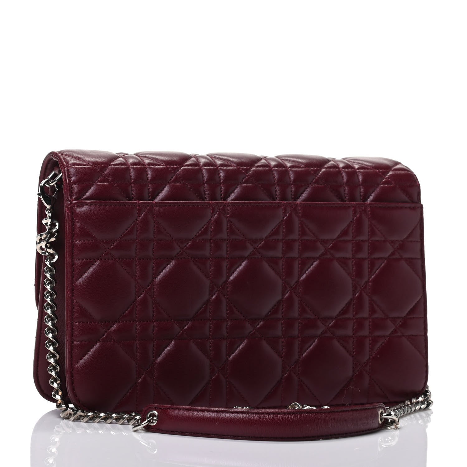 Christian Dior Lambskin Cannage Miss Dior Promenade Pouch Plum 2 of 4