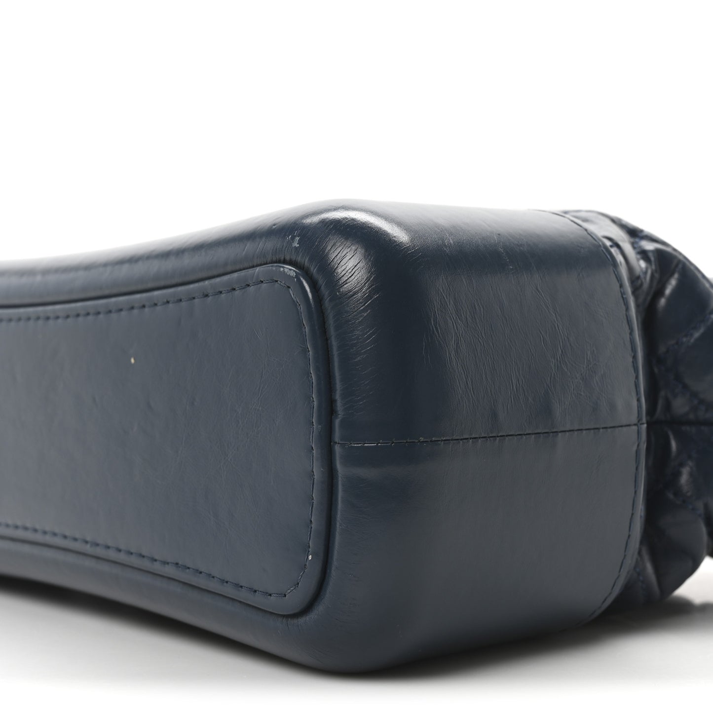 Patent Goatskin Quilted Medium Gabrielle Hobo Blue