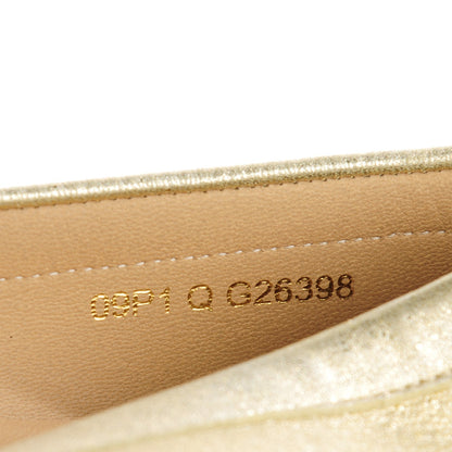 Chanel Metallic Calfskin CC Loafers 35 Gold 2 of 10