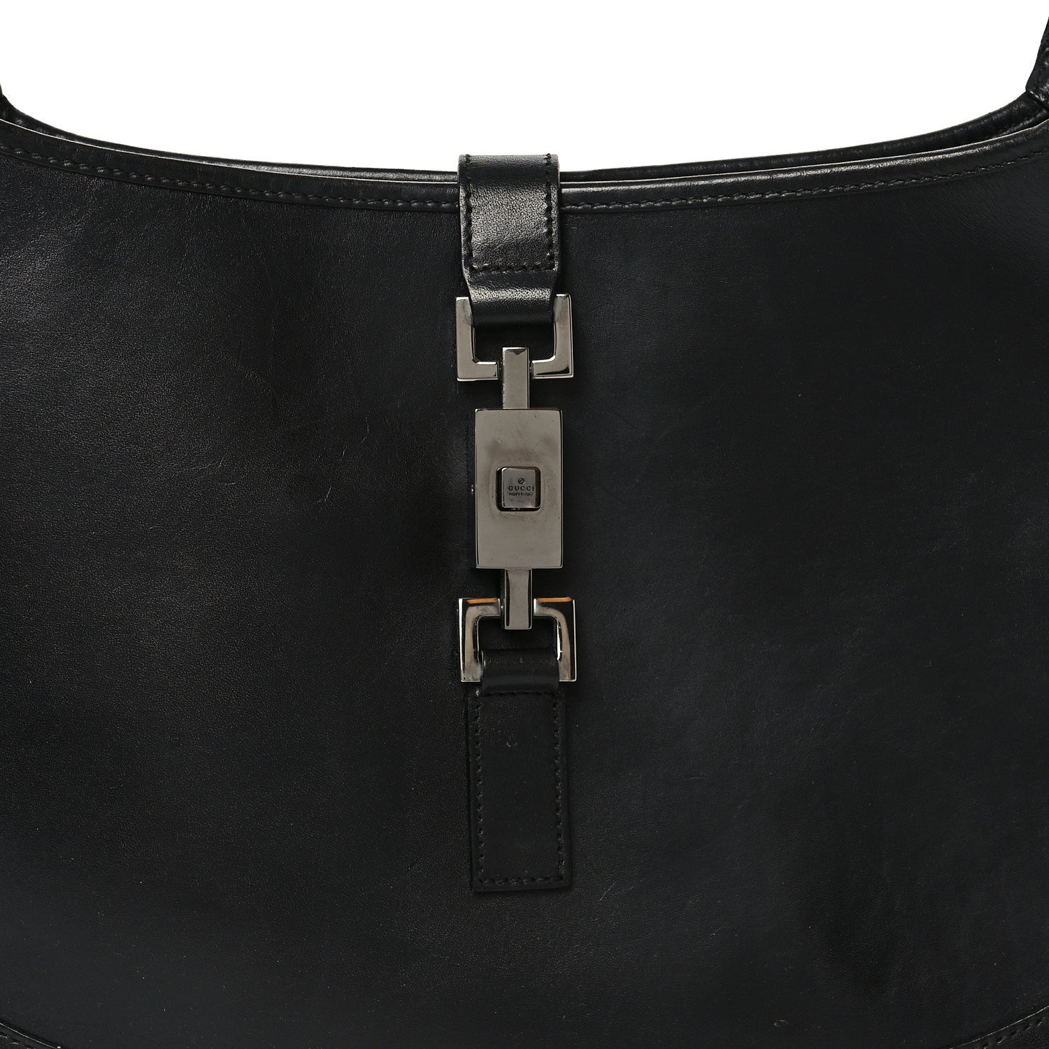 Gucci Calfskin Small Jackie O Hobo Black 7 of 9