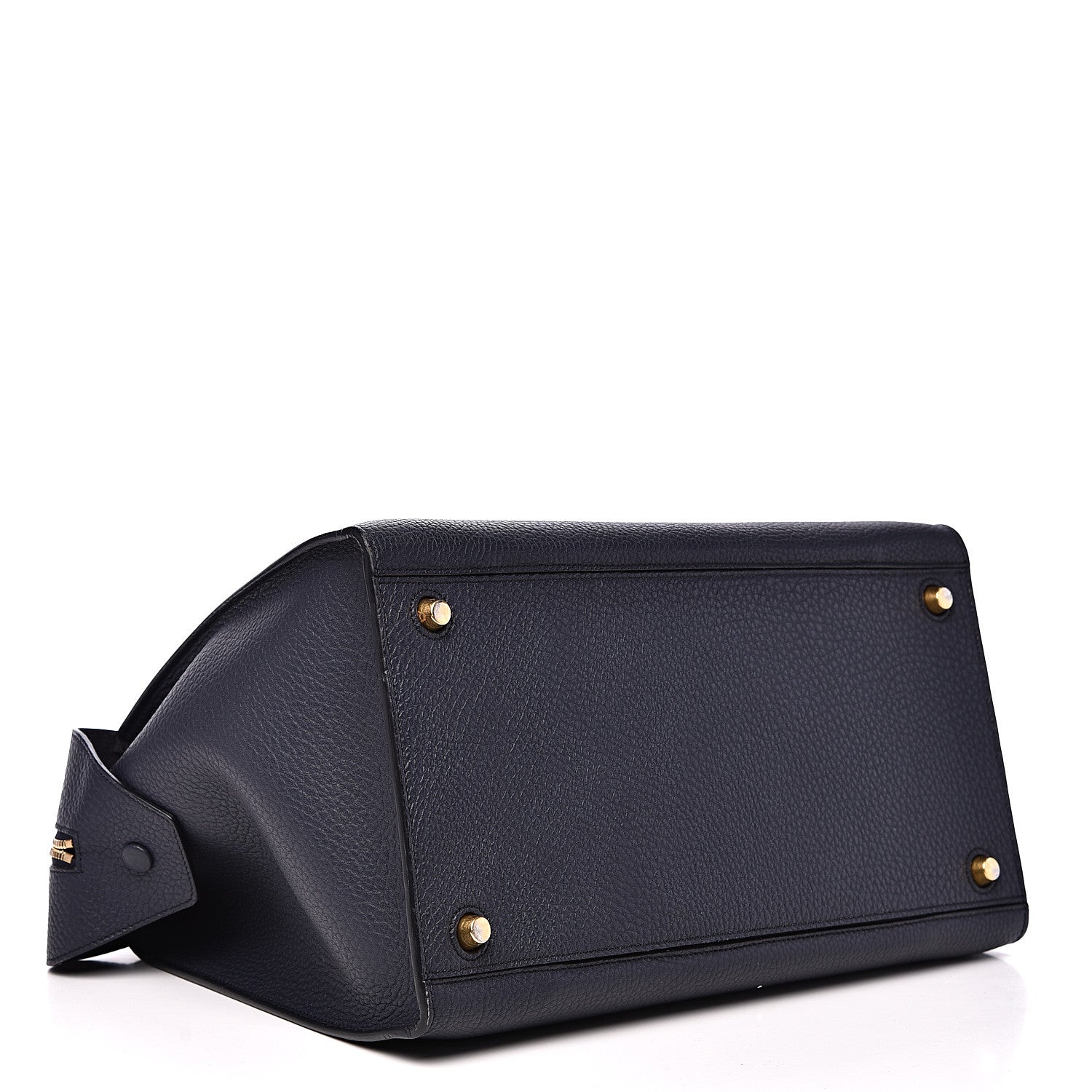 Celine Bullhide Calfskin Medium Ring Bag Navy Blue 3 of 11