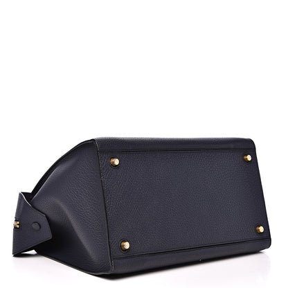 Celine Bullhide Calfskin Medium Ring Bag Navy Blue 3 of 11