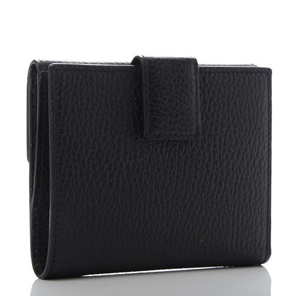 Gucci Dollar Calfskin Interlocking G French Wallet Black 3 of 7