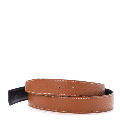 Hermes Box Togo 32mm Belt Strap 90 Black Gold 3 of 5