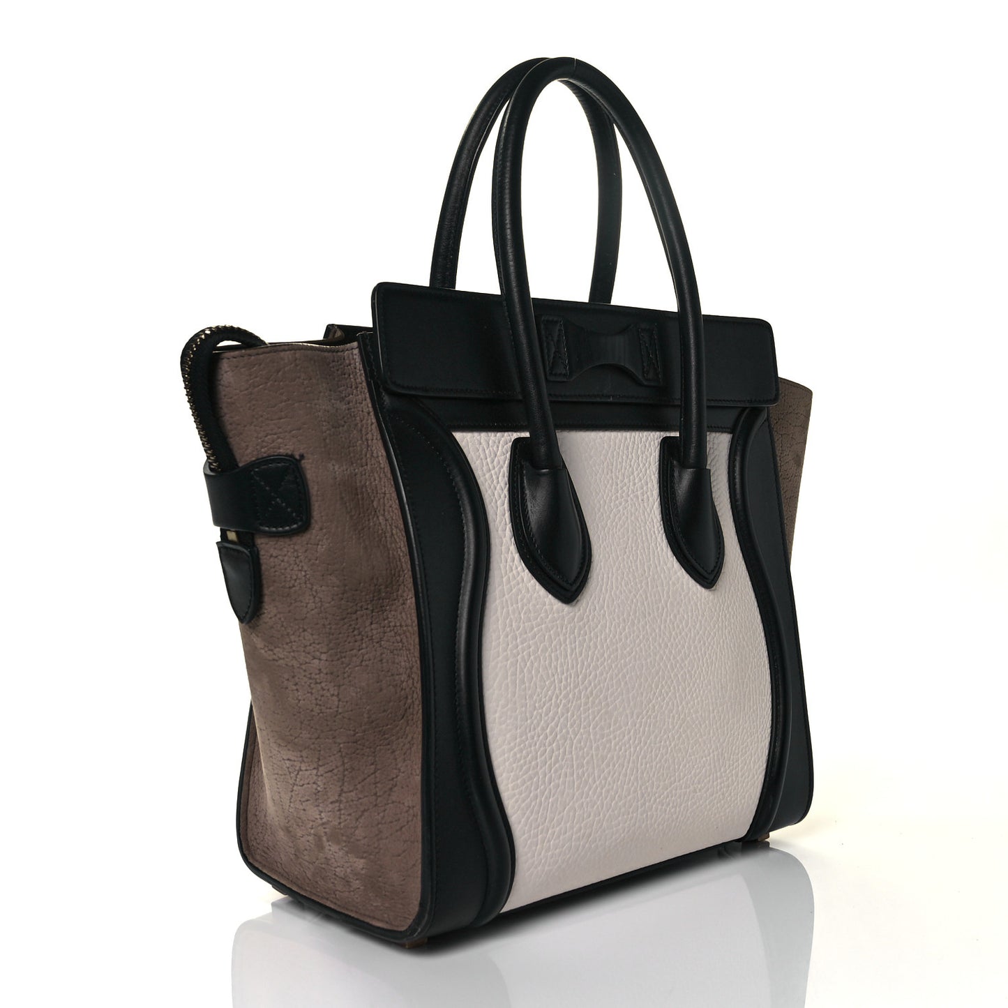 Bullhide Calfskin Suede Micro Tri-Color Luggage Khaki