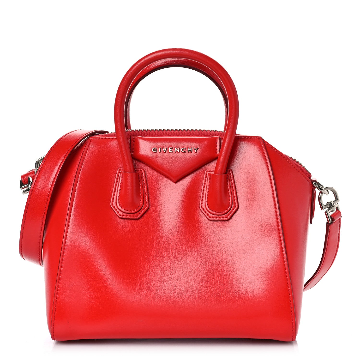 Givenchy Shiny Lord Calfskin Mini Antigona Red 1 of 10