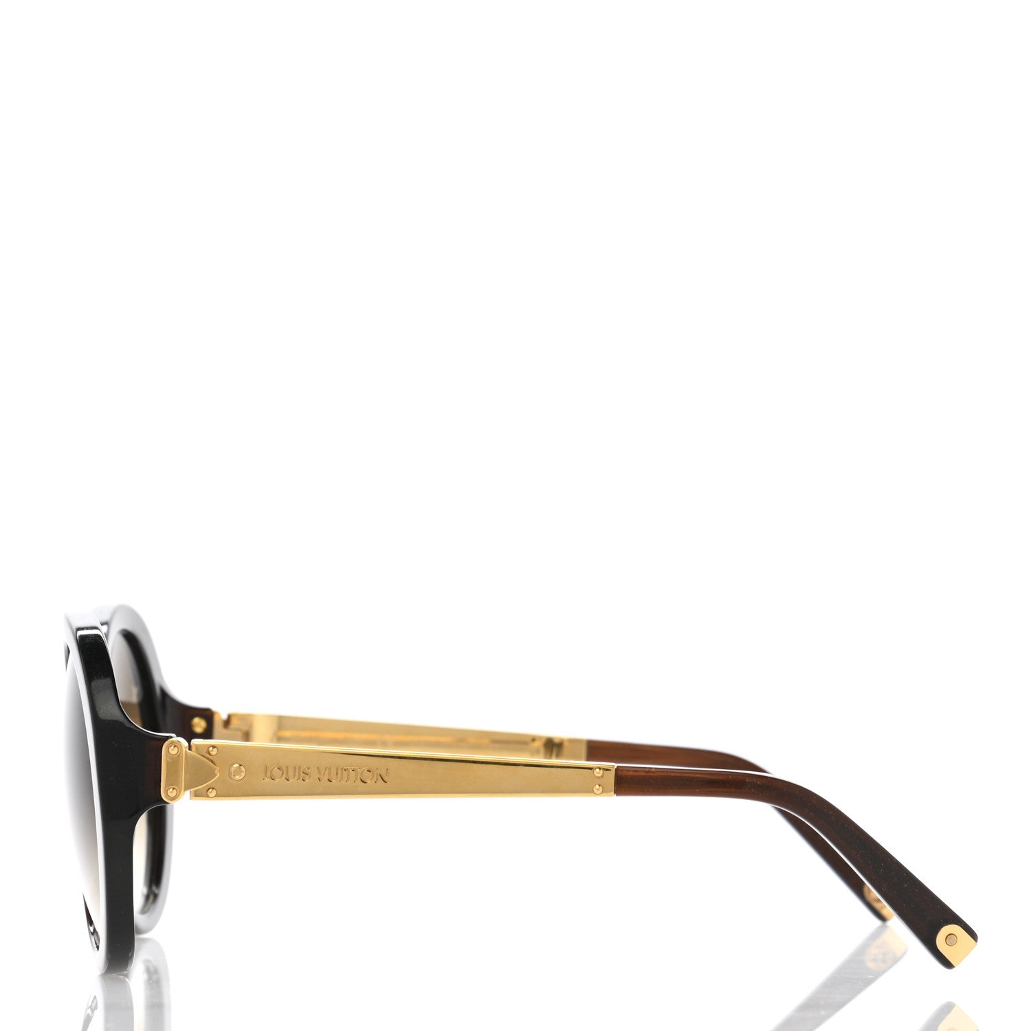 Louis Vuitton Petit Soupcon Rond Sunglasses Z0490W Brown Glitter 3 of 9