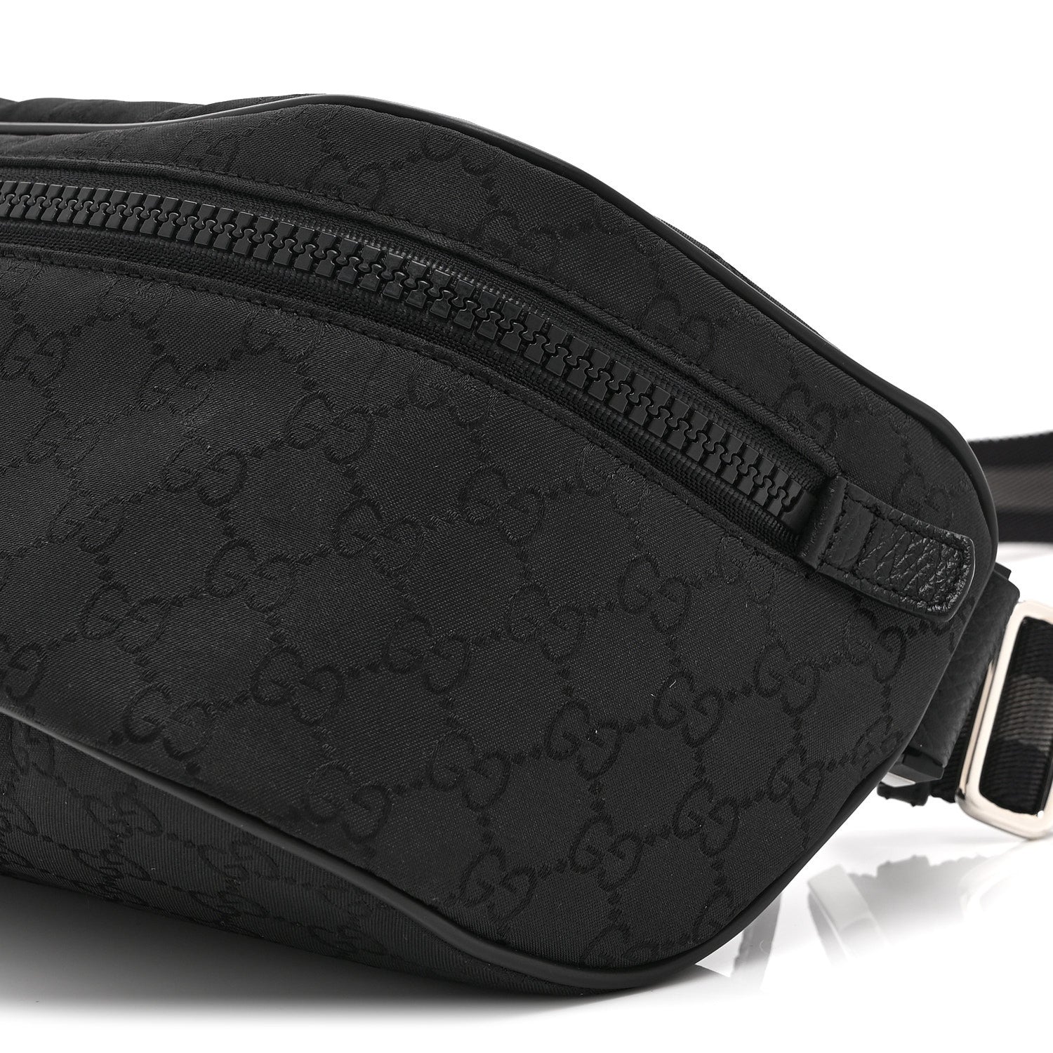 Gucci Nylon Monogram Fanny Pack Belt Bag Black 10 of 10