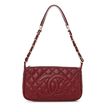 Chanel Caviar Quilted Timeless CC Shoulder Bag Red 1 of 13