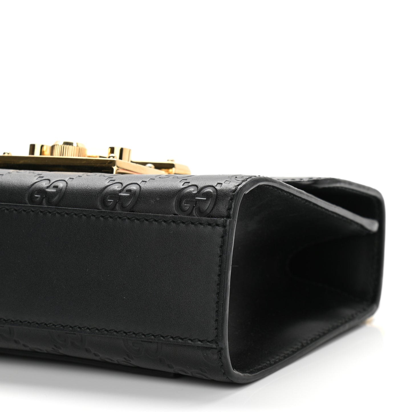 Guccissima Small Padlock Shoulder Bag Black