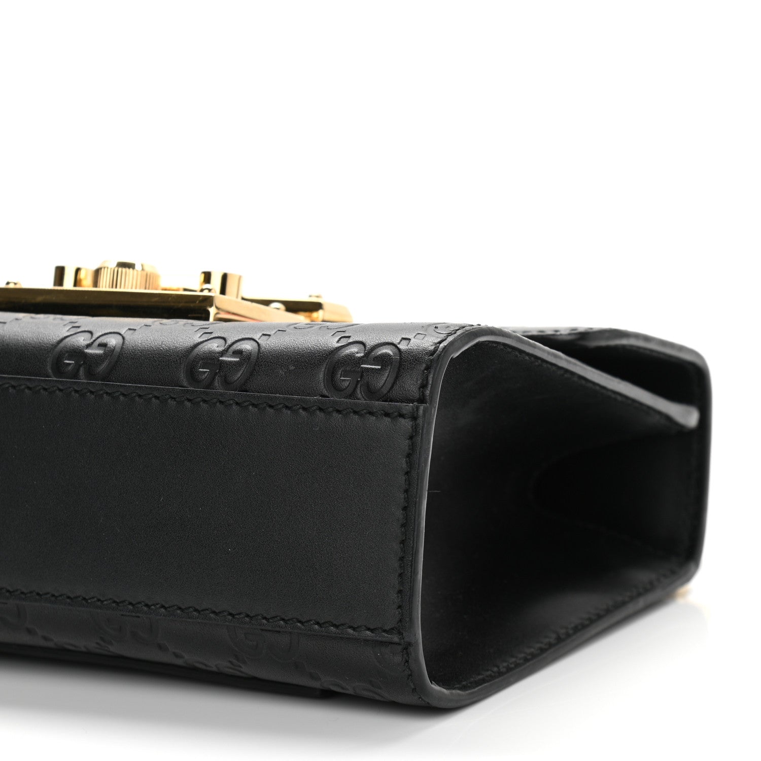 Gucci Guccissima Small Padlock Shoulder Bag Black 11 of 11