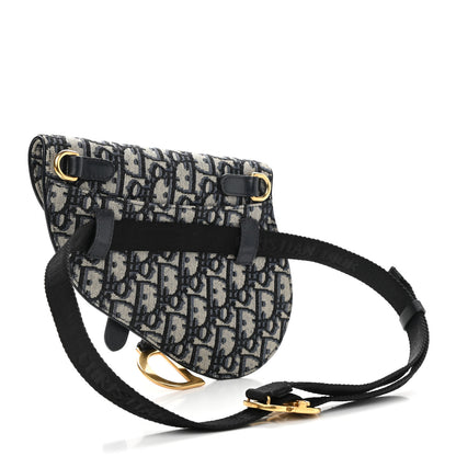 Christian Dior Oblique Saddle Belt Pouch Blue 3 of 10