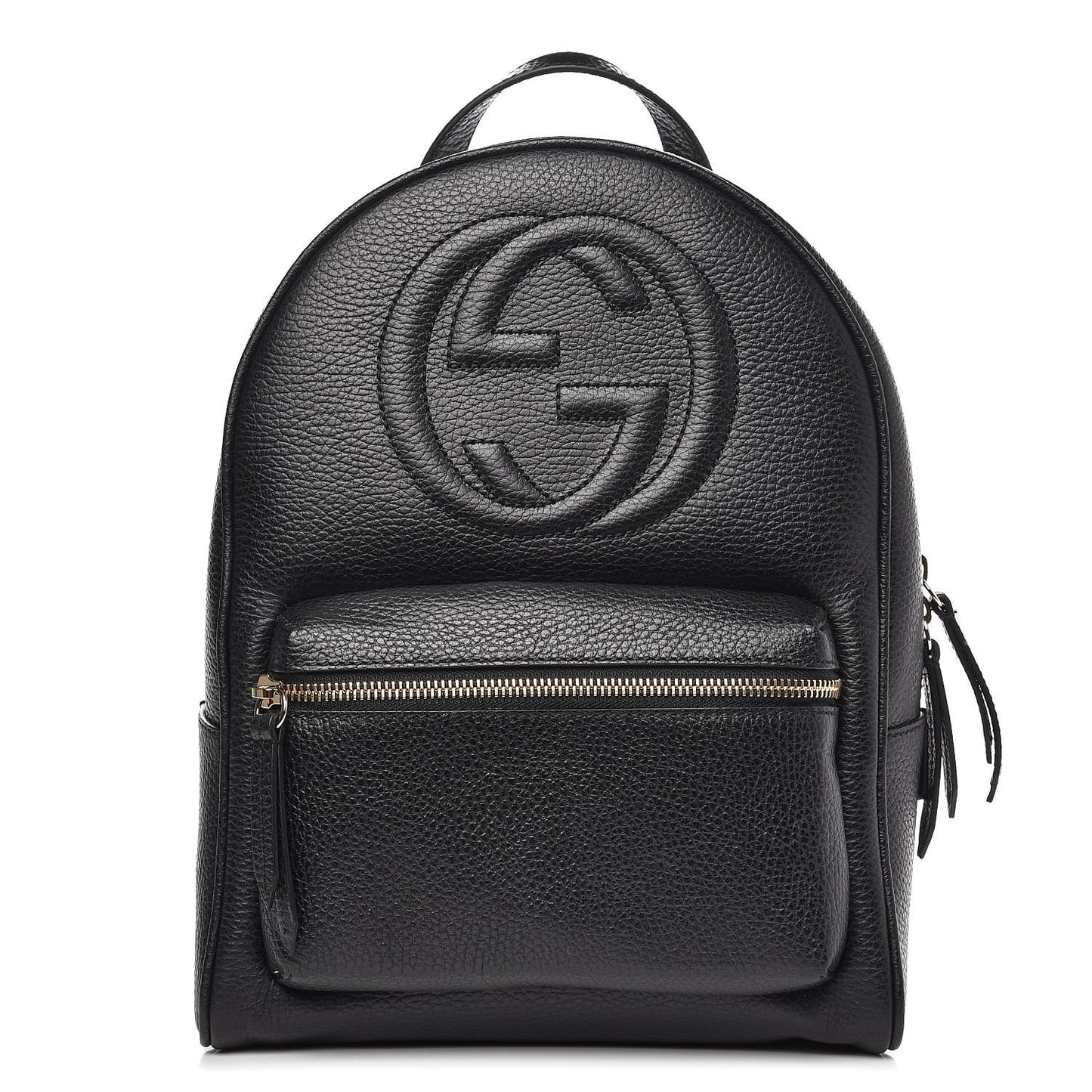 Pebbled Calfskin Soho Chain Backpack Black