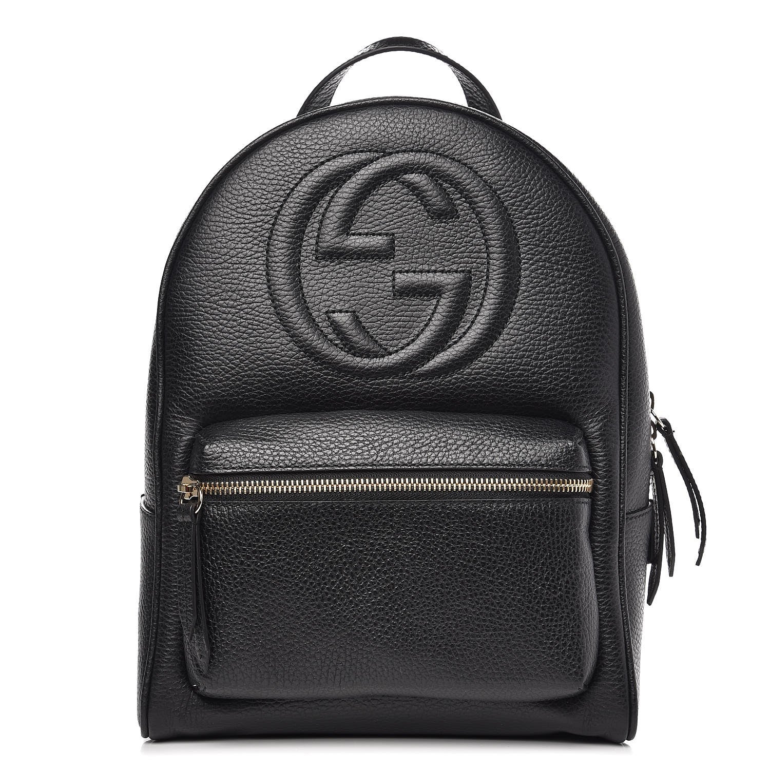 Gucci Pebbled Calfskin Soho Chain Backpack Black 1 of 7