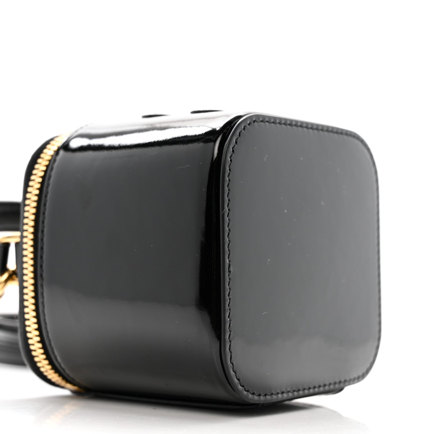 Celine Patent Calfskin Triomphe Mini Vanity Case Black 9 of 13