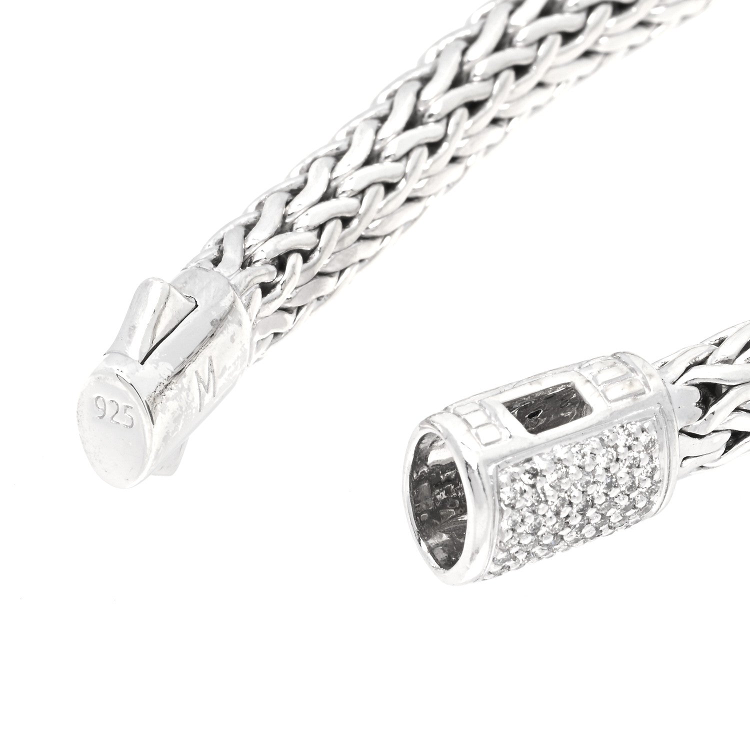 John Hardy Sterling Silver Diamond 7.5mm Classic Chain Bracelet 4 of 4