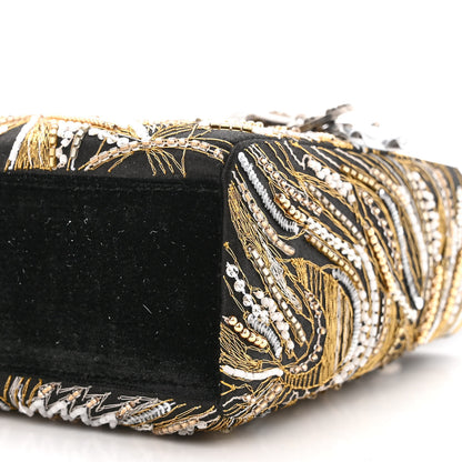 Christian Dior Velvet Embellished Jack Pierson Art Mini Lady Dior Gold Black Multicolor 11 of 12