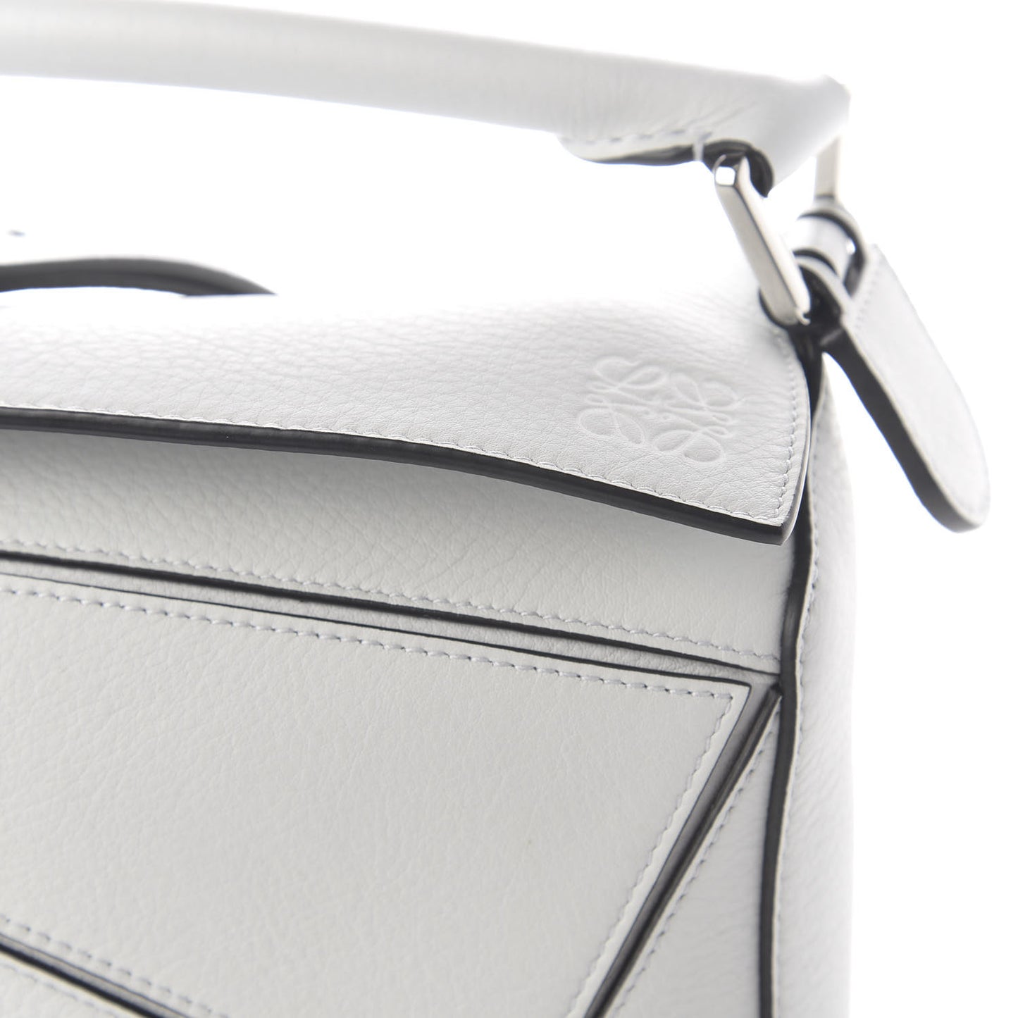 Calfskin Small Puzzle Bag White