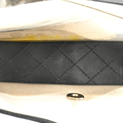 Chanel Lambskin PVC Sand By The Sea Flap With Pearl Strap Black 5 of 13
