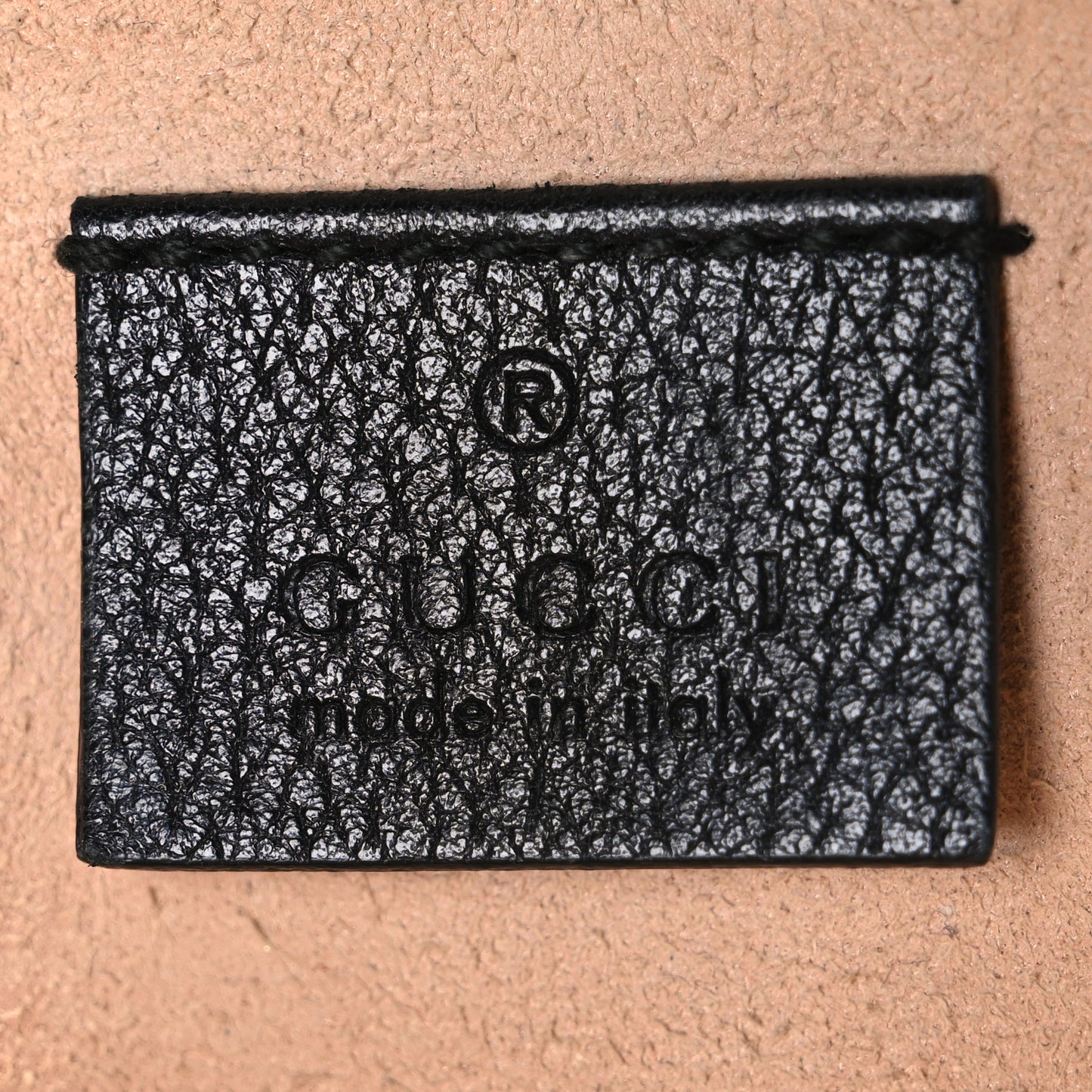 Grained Calfskin Web Mini Ophidia Round Shoulder Bag Black