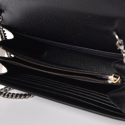 Gucci Calfskin Web Mini Dionysus Chain Wallet Black 5 of 8