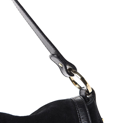 Fendi Suede Large Chef Shoulder Bag Black 16 of 17