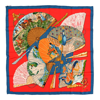 Hermes Silk Brise De Charme Scarf 90 Red Multicolor 1 of 3