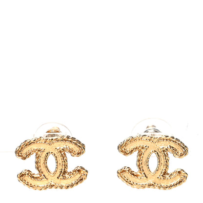 Chanel Metal CC Rope Earrings Matte Gold 1 of 4