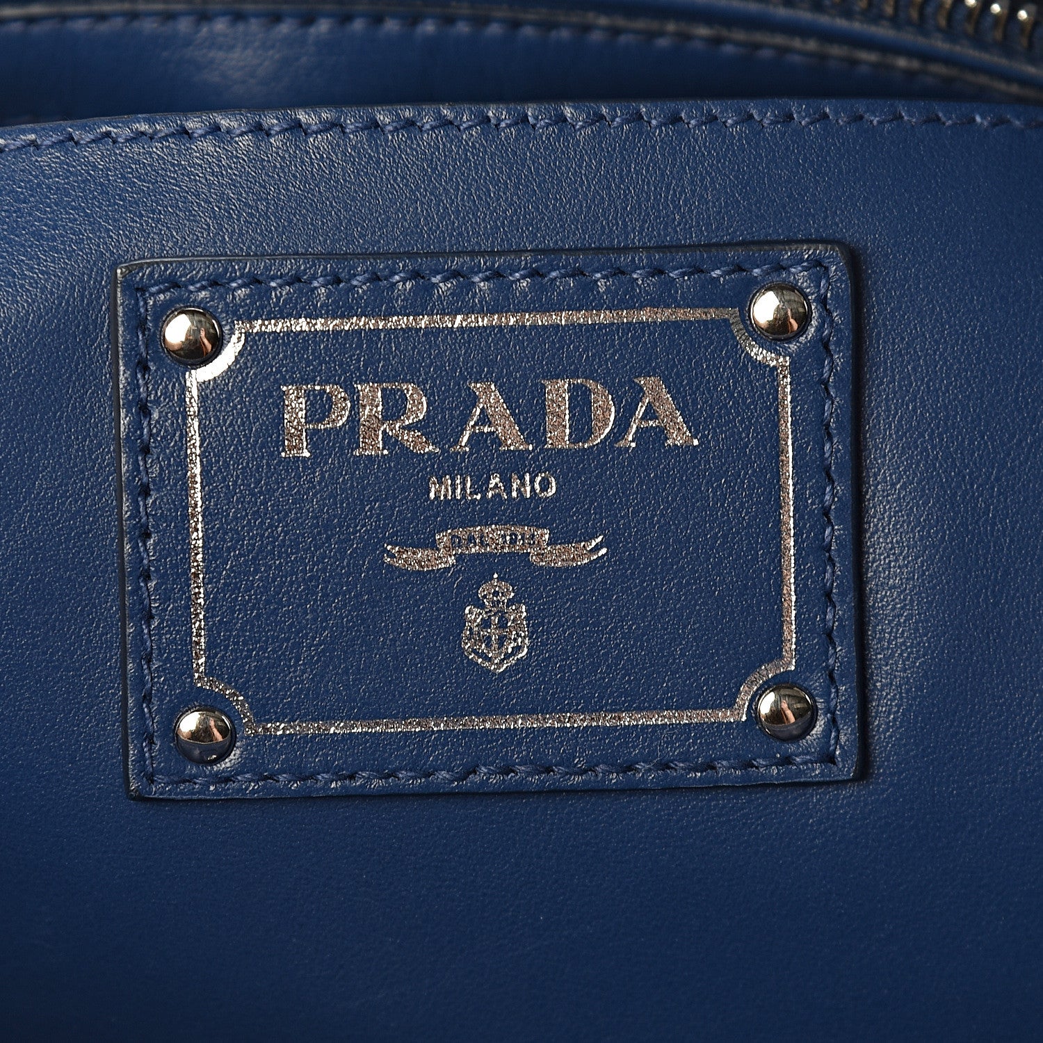 Prada Soft Calf Double Zip Shoulder Bag Bleuette 7 of 12