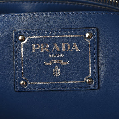 Prada Soft Calf Double Zip Shoulder Bag Bleuette 7 of 12