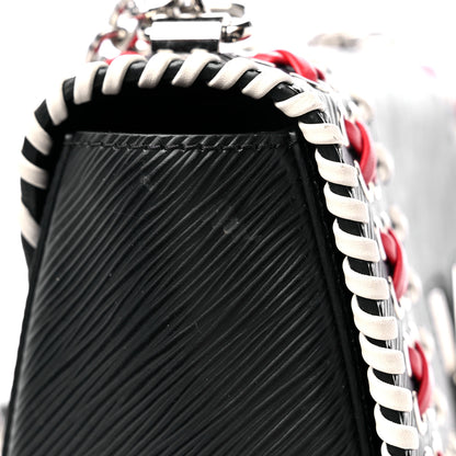 Louis Vuitton Epi Embroidered Twist Shoulder Bag MM Black 12 of 13