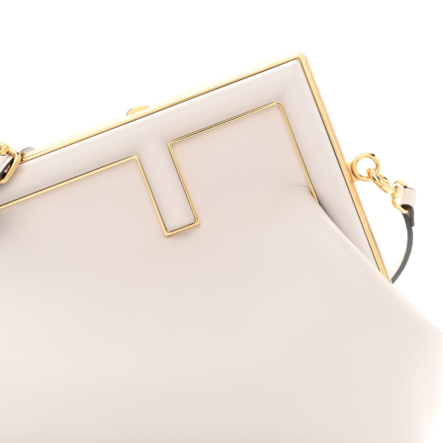 Shiny Nappa Small Fendi First Ghiaia