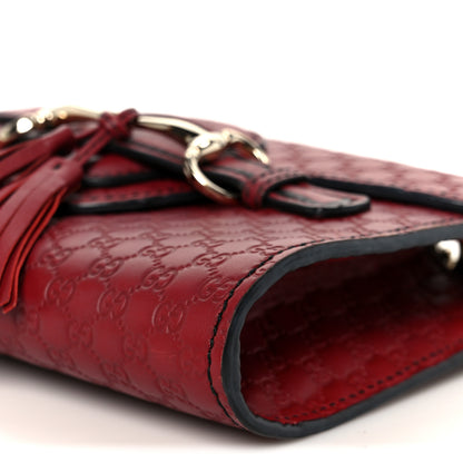 Gucci Soft Microguccissima Mini Emily Chain Shoulder Bag Rosso 12 of 12