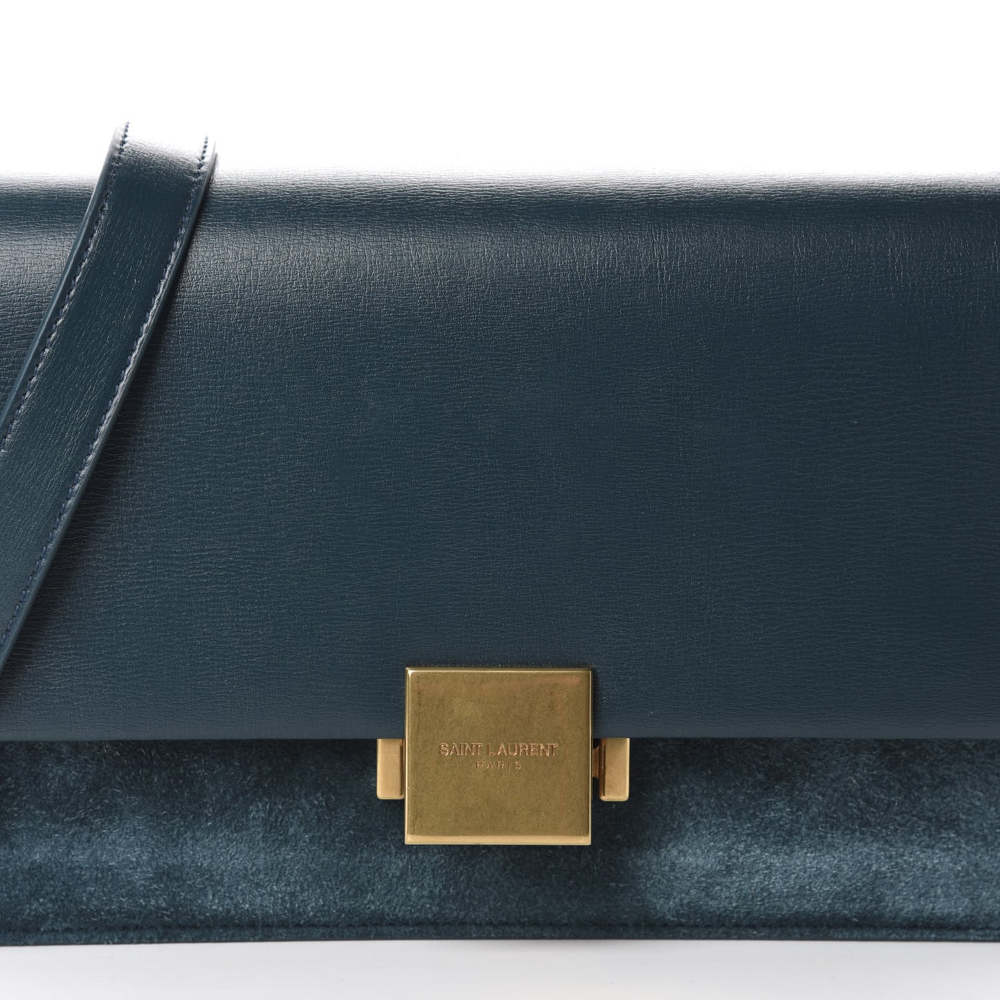 Smooth Calfskin Suede Medium Bellechasse Dark Turquoise
