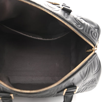 Louis Vuitton Calfskin Embossed Speedy Cube 30 Black 4 of 10