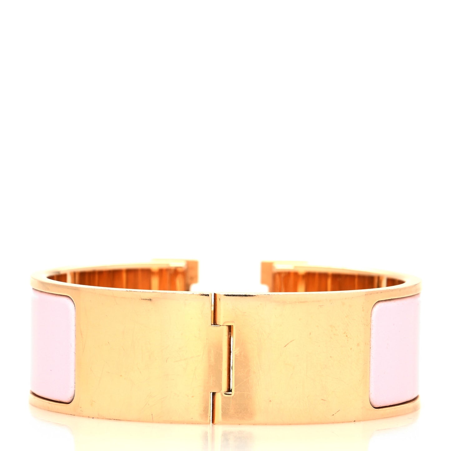 Enamel Wide Clic Clac H Bracelet PM Rose Dragee
