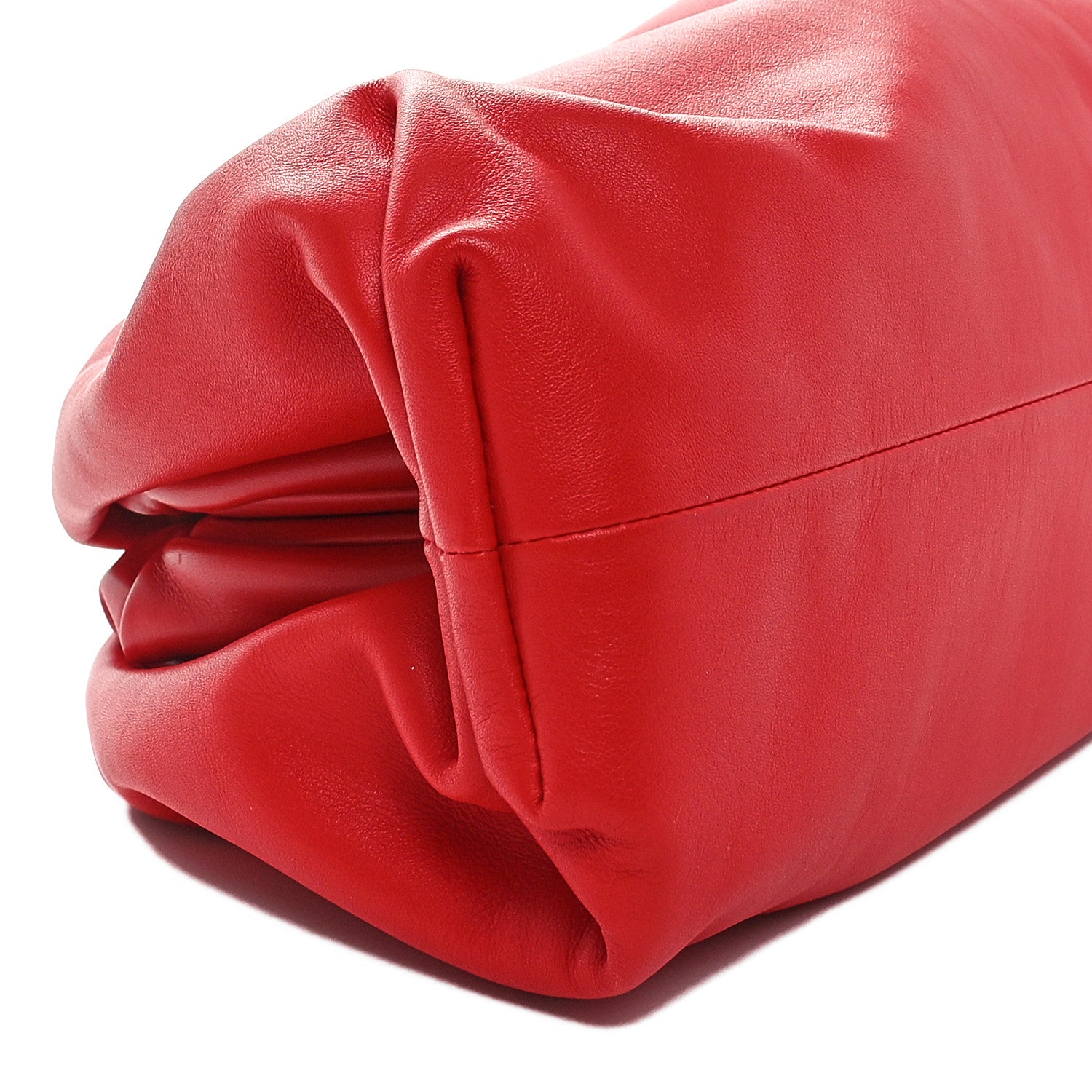Bottega Veneta Smooth Butter Calf The Pouch Oversized Clutch Bright Red 10 of 11