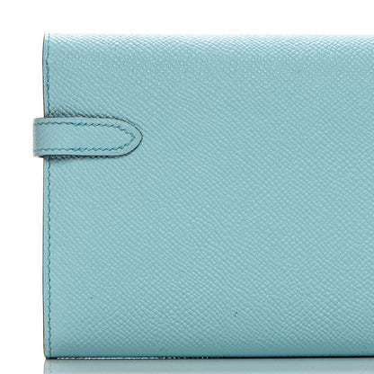 Hermes Epsom Kelly Longue Wallet Bleu Zephyr 9 of 16