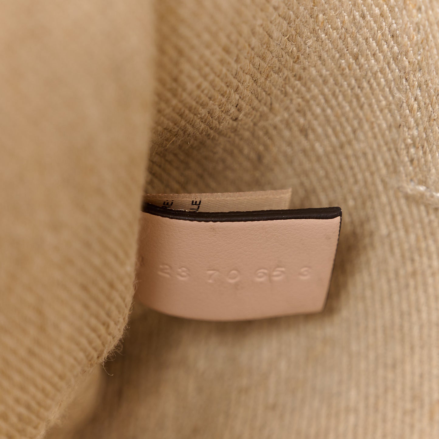 Linen Calfskin Small Woody Ribbon Tote With Strap White Pink