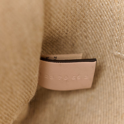Chloe Linen Calfskin Small Woody Ribbon Tote With Strap White Pink 7 of 10
