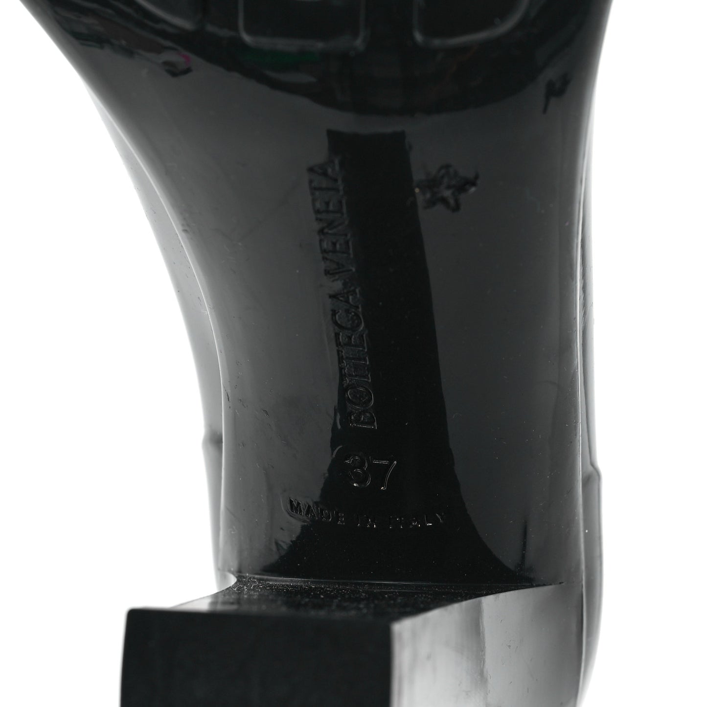 Rubber Shine Ankle Boots 37 Black