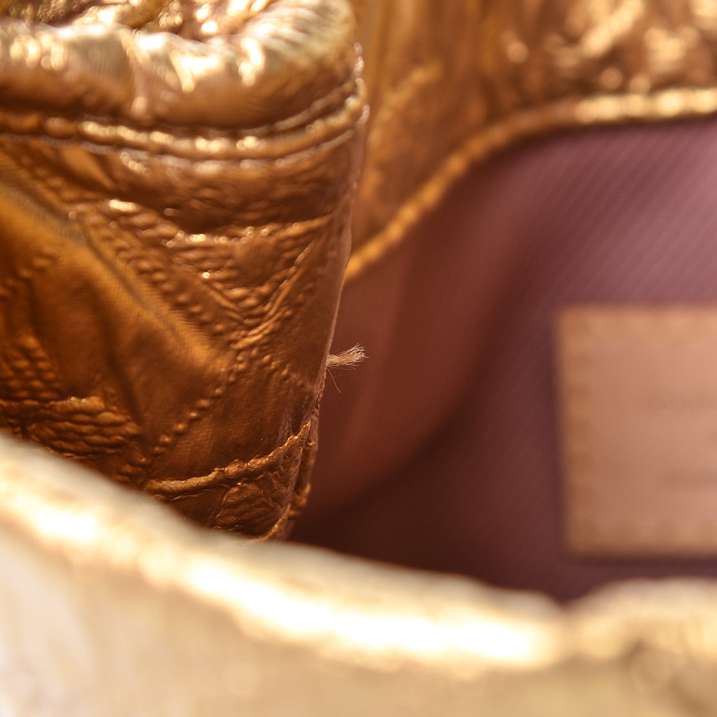 Jacquard Quilted Monogram Limelight Clutch PM Gold