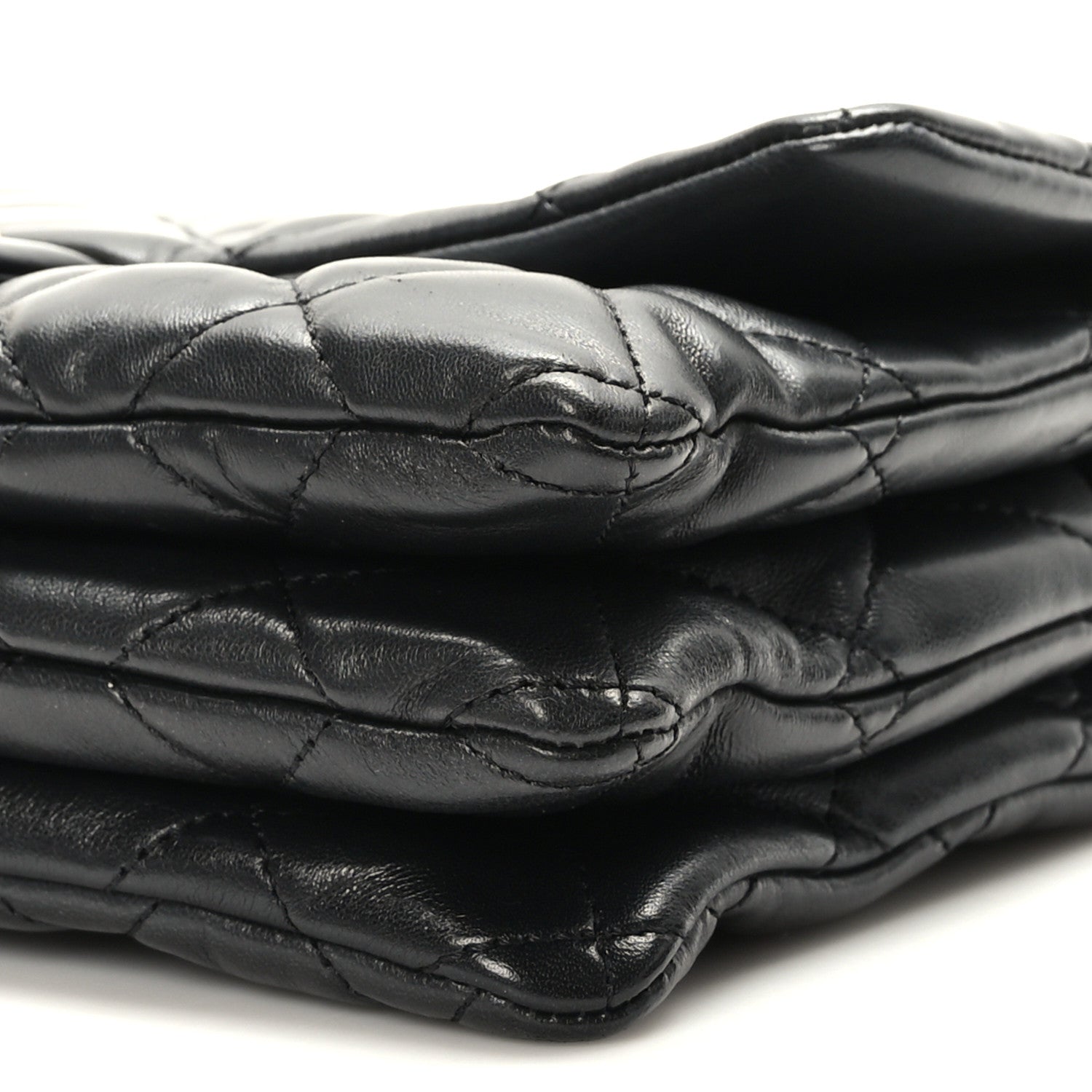 Chanel Lambskin Quilted Medium Pillow Crush Flap Black 9 of 10
