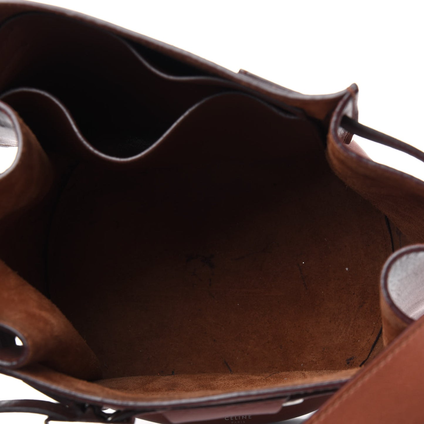 Smooth Calfskin Long Strap Big Bucket Bag Tan