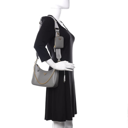 Prada Saffiano Re-Edition 2005 Shoulder Bag Marmo 2 of 11