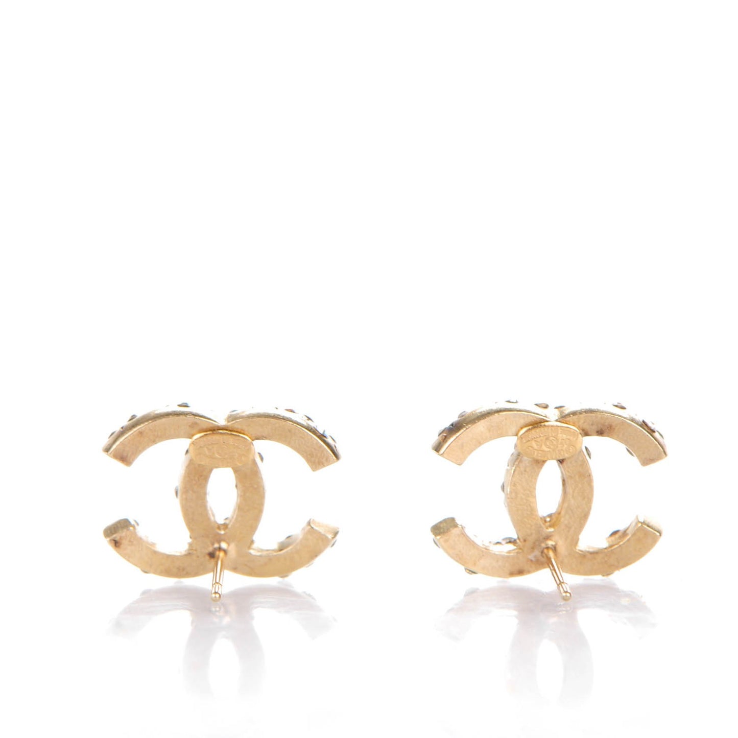 Crystal CC Earrings Gold