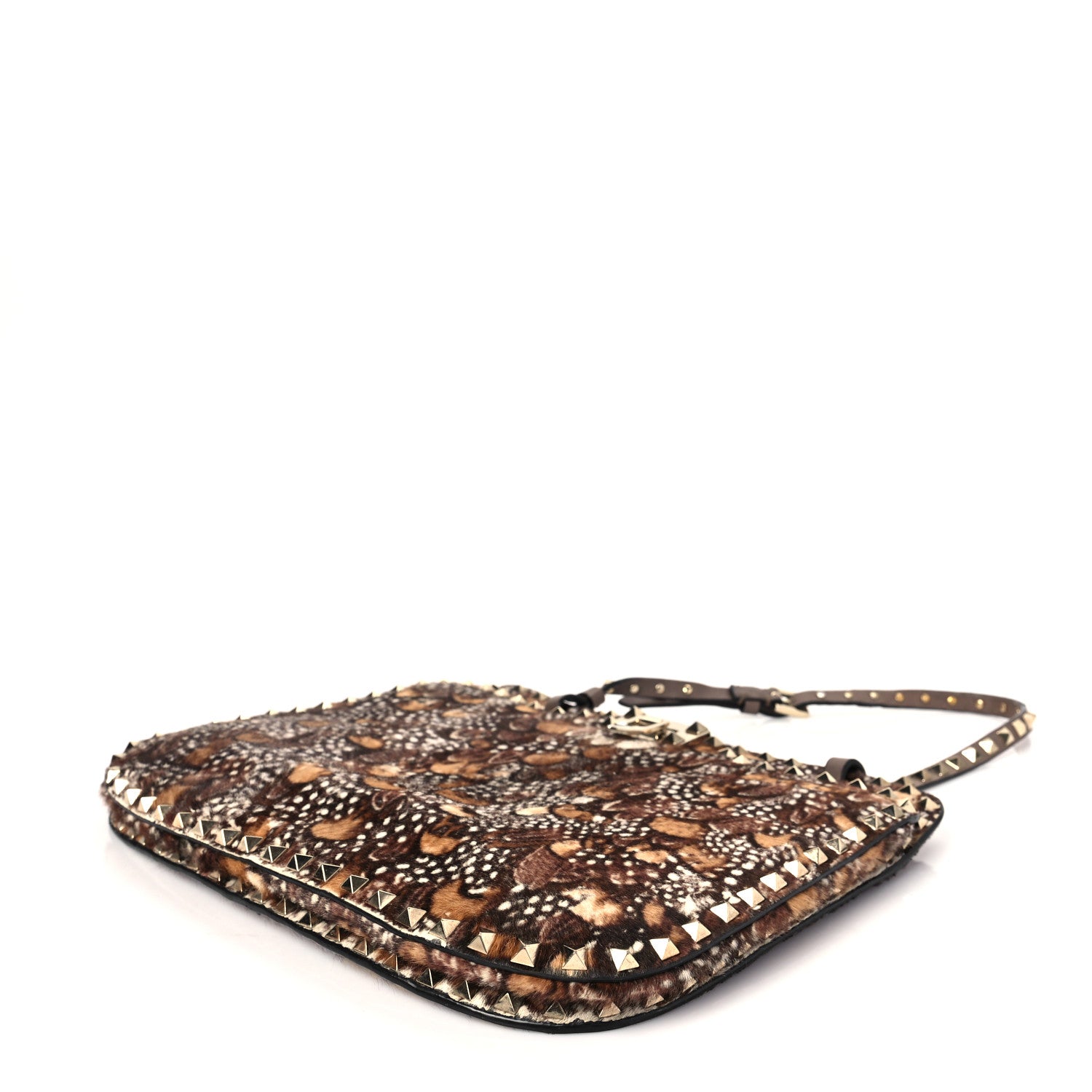 Valentino Garavani Calf Hair Feather Rockstud Shoulder Satchel 7 of 7