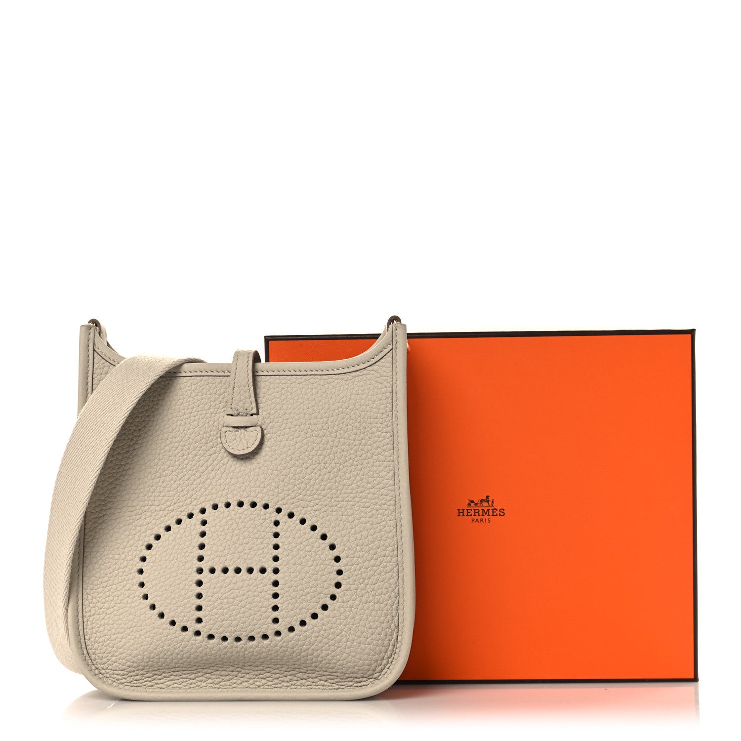 Hermes Taurillon Clemence Amazone Evelyne TPM Beton 1891172